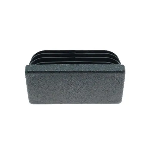 50 x 25mm Rectangular Tube Insert (1-3mm Wall) | Black LDPE