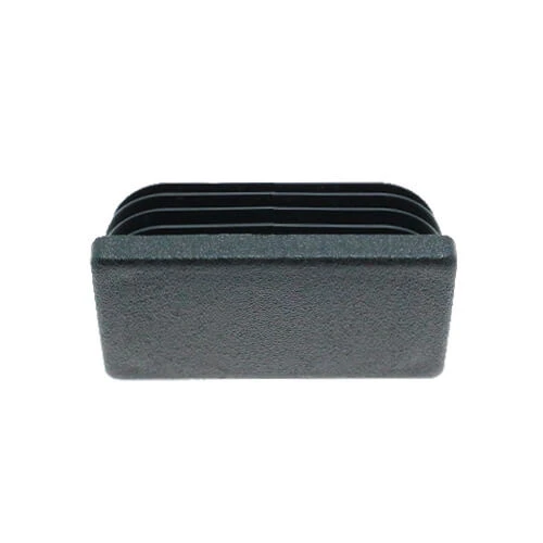 50 x 25mm - Rectangular Tube Inserts - Black - LDPE | Vital Parts