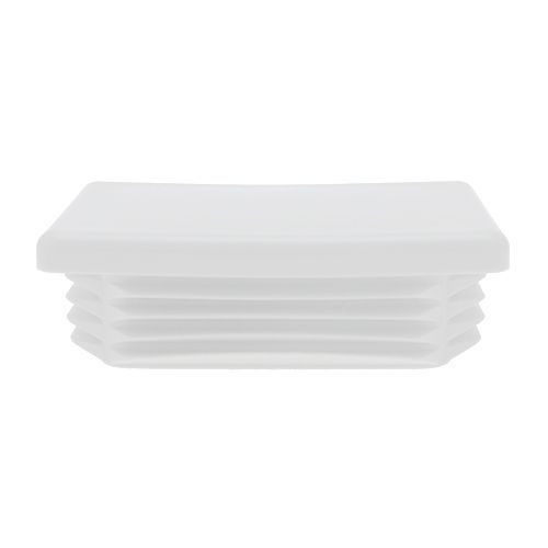50.8 x 25.4mm - Rectangular Tube Inserts - White - LDPE | Vital Parts