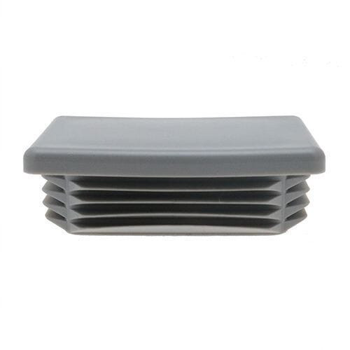 60 x 30mm - Rectangular Tube Inserts - Grey - LDPE | Vital Parts