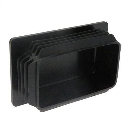 70 x 30mm - Rectangular Tube Inserts - Black - LDPE | Vital Parts