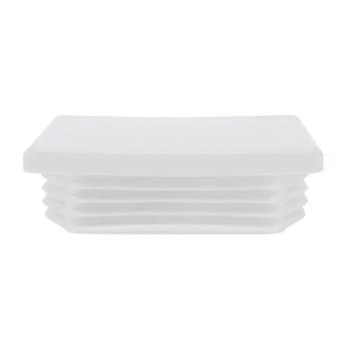 76.2 x 38.1mm Rectangular Tube Insert (2-4mm Wall) | White LDPE