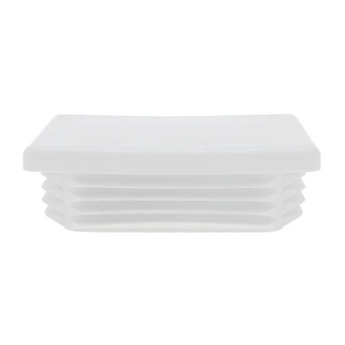 76.2 x 38.1mm - Rectangular Tube Inserts - White - LDPE | Vital Parts