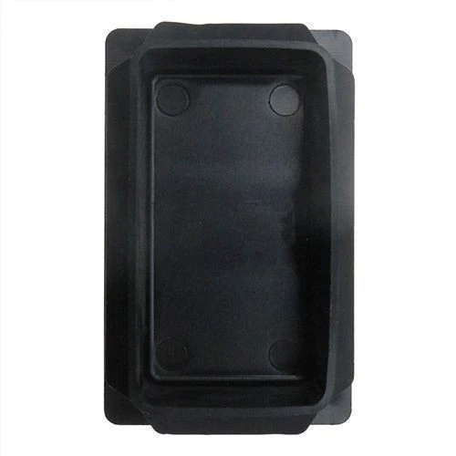 76.2 x 50.8mm - Rectangular Tube Inserts - Black - LDPE | Vital Parts