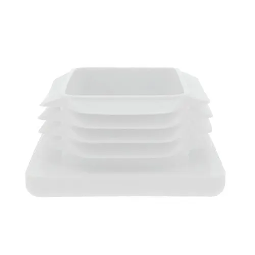 76.2 x 50.8mm Rectangular Tube Insert (2-4mm Wall) | White LDPE