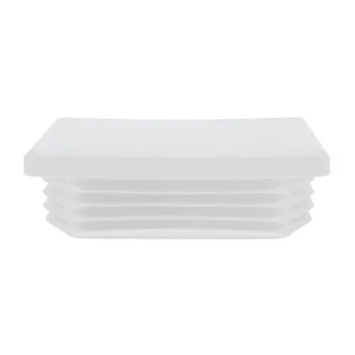 100 x 40mm Rectangular Tube Insert (2-4mm Wall) | White LDPE