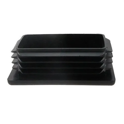 120 x 60mm Rectangular Tube Insert (2-4mm Wall) | Black LDPE