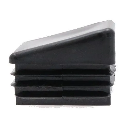 30 x 15mm - Angled Rectangular Inserts , Black, LDPE | Vital Parts