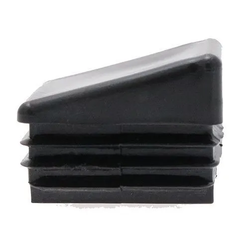 40 x 20mm - Angled Rectangular Inserts , Black, LDPE | Vital Parts