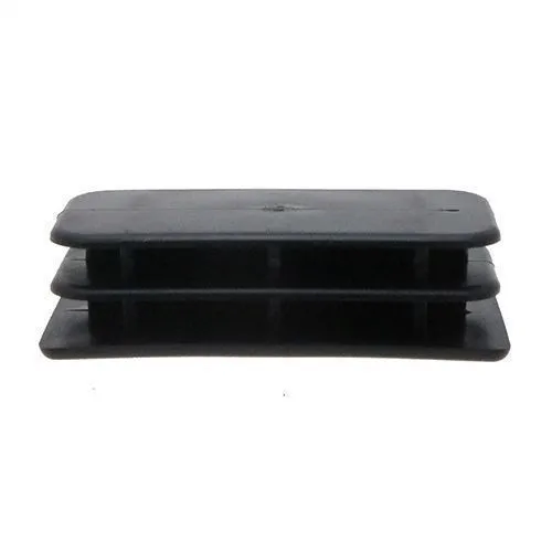 30 x 20mm Rectangular Tube Insert-2mm Thin Head (0.8-3mm Wall) | Black LDPE