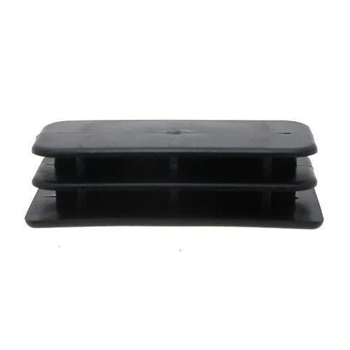 40 x 25mm Rectangular Tube Insert-2mm Thin Head (1-3mm Wall) | Black LDPE