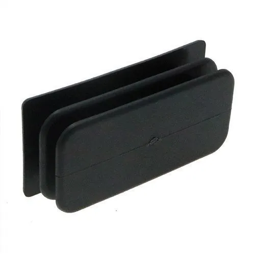 40 x 25mm Rectangular Tube Insert-2mm Thin Head (1-3mm Wall) | Black LDPE