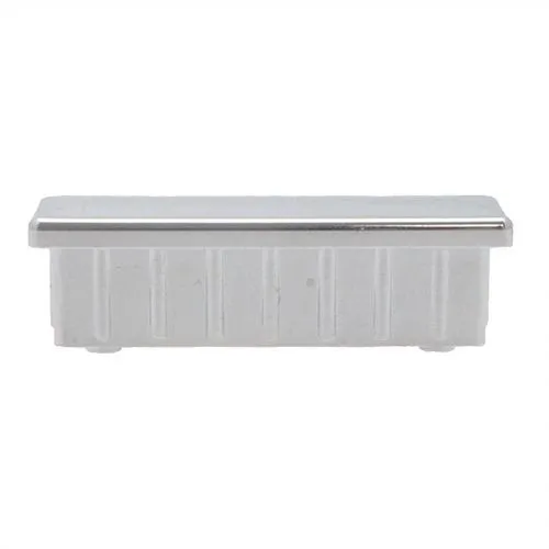 20 x 15mm Rectangular Tube Insert (1.5mm Wall) | Chrome LDPE