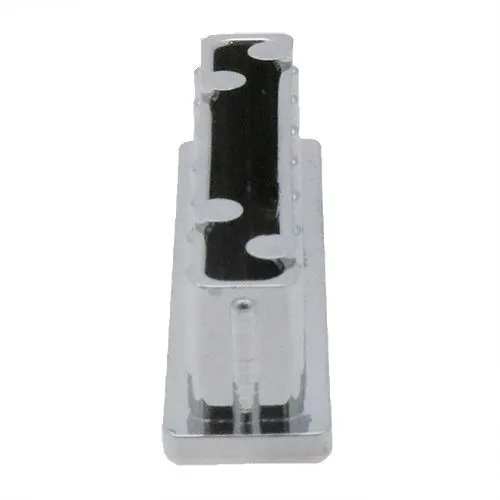 20 x 15mm Rectangular Tube Insert (1.5mm Wall) | Chrome LDPE