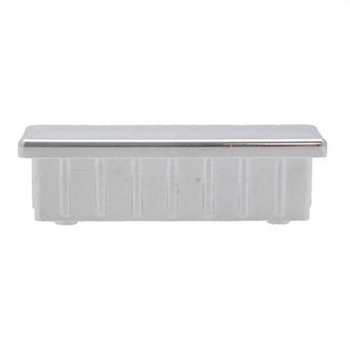 30 x 20mm Rectangular Tube Insert (1.5mm Wall) | Chrome LDPE