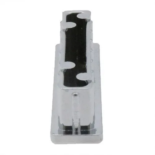 30 x 20mm Rectangular Tube Insert (1.5mm Wall) | Chrome LDPE