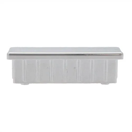 40 x 10mm Rectangular Tube Insert (1.5mm Wall) | Chrome LDPE