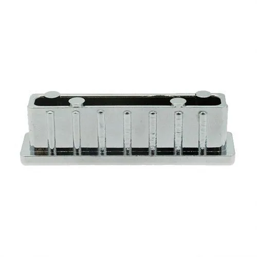 40 x 10mm Rectangular Tube Insert (1.5mm Wall) | Chrome LDPE
