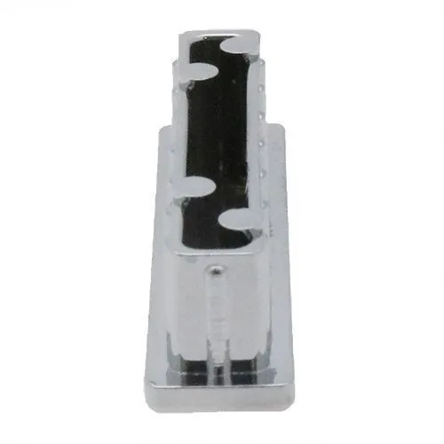 40 x 10mm Rectangular Tube Insert (1.5mm Wall) | Chrome LDPE