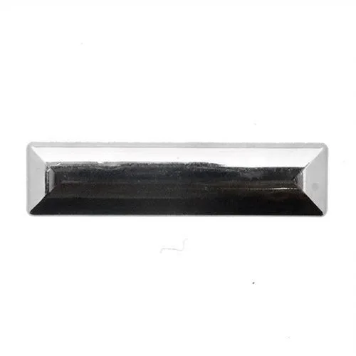40 x 10mm Rectangular Tube Insert (1.5mm Wall) | Chrome LDPE