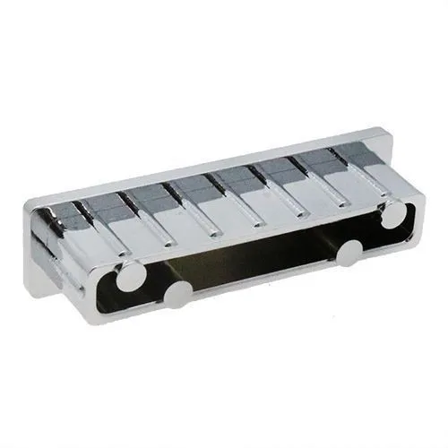 40 x 20mm Rectangular Tube Insert (1.2mm Wall) | Chrome LDPE
