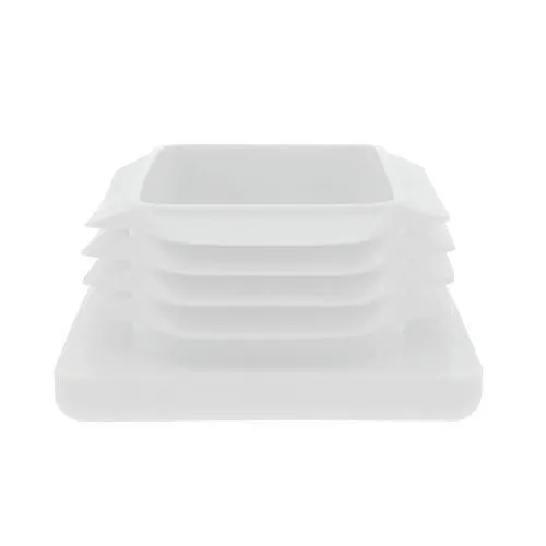60 x 40mm Rectangular Tube Insert (1-3mm Wall) | White LDPE