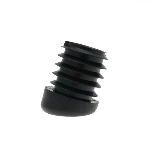 Round Angled Tube Insert - 22mm Outside Diameter,  Black
