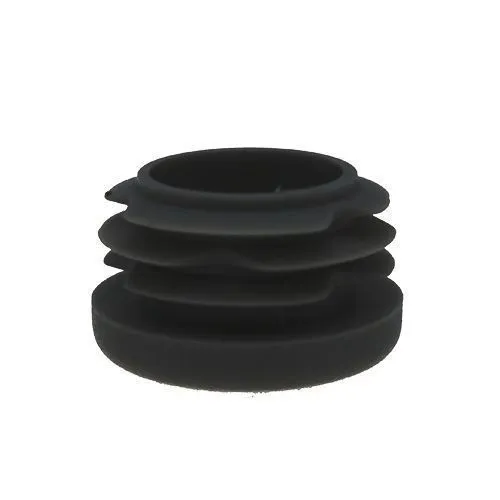 23mm Round Plastic Tube Insert (For 18-21.4mm Tube) 0.8-2.5mm Wall | Black LDPE