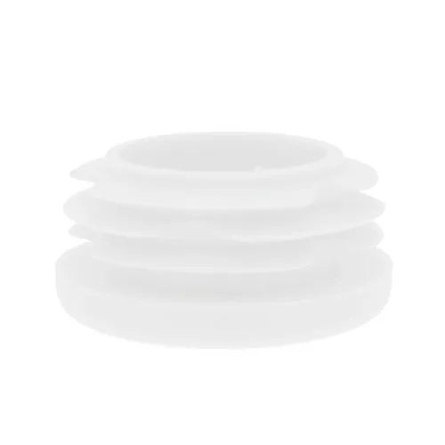 44.4mm Round Plastic Tube Insert (For 38.4-42.4mm Tube) 1-3mm Wall | White LDPE