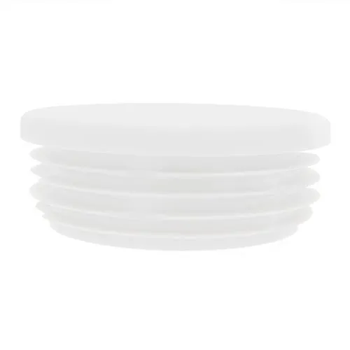 50mm Round Plastic Tube Insert (For 40-42mm Tube) 2.5-4.5mm Wall | White LDPE