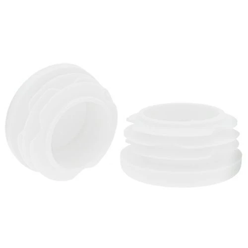 Round Tube Insert - To Fit 57.5-61.5mm Tube, White, LDPE Plastic