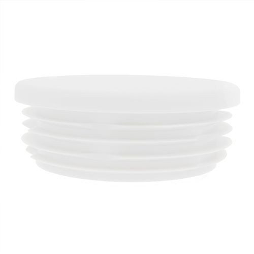 Round Tube Insert - To Fit 55-59mm Tube, White, LDPE Plastic