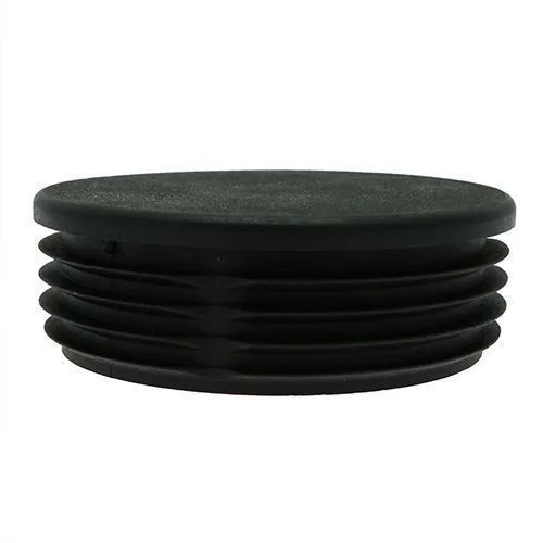 80mm Round Plastic Tube Insert  (For 74-77mm Tube) 1.5-3mm Wall | Black LDPE