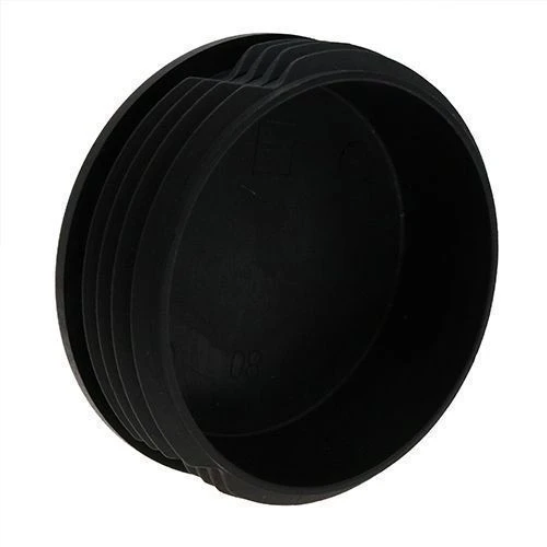 Round Tube Insert - To Fit 87mm-92mm Tube, Black, LDPE Plastic