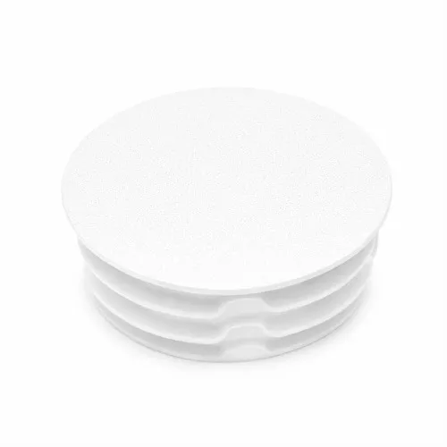 24mm Round Plastic Tube Insert - 3mm Thin Head (For 19-22mm Tube) 1-2.5mm Wall | White LDPE