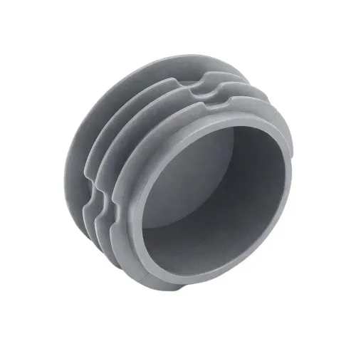 25.4mm Round Plastic Tube Insert - 3mm Thin Head (For 19-23mm Tube) 1.2-3.2mm Wall | Grey LDPE