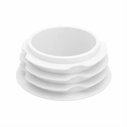 25mm Round Plastic Tube Insert - 3mm Thin Head (For 20-23mm Tube) 1-2.5mm Wall | White LDPE
