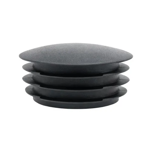 30mm Round Plastic Tube Insert - 3mm Thin Head (For 21-25mm Tube) 2.5-4.5mm Wall | Black LDPE