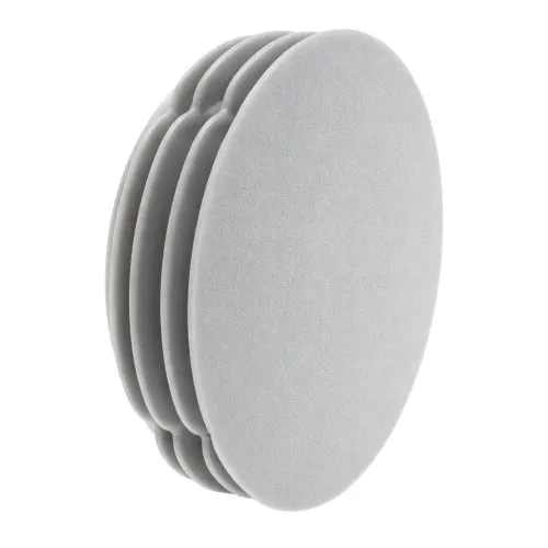 35mm Round Plastic Tube Insert - 3mm Thin Head (For 29-33mm Tube) 1-3mm Wall | Grey LDPE