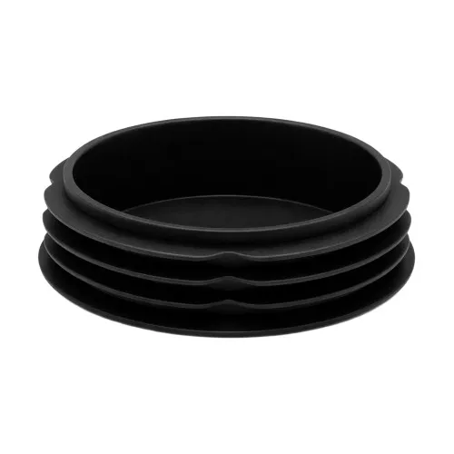 40mm Round Plastic Tube Insert - 3mm Thin Head (For 34-38mm Tube) 1-3mm Wall | Black LDPE