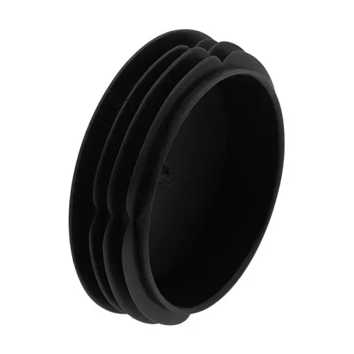 48.4mm Round Plastic Tube Insert - 3mm Thin Head (For 42.4-46.4mm Tube) 1-3mm Wall | Black LDPE