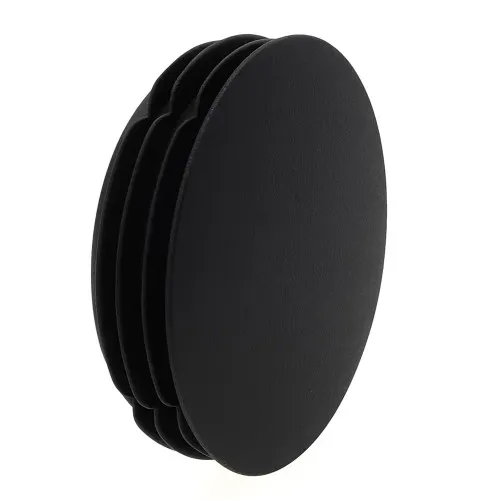 48.4mm Round Plastic Tube Insert - 3mm Thin Head (For 42.4-46.4mm Tube) 1-3mm Wall | Black LDPE