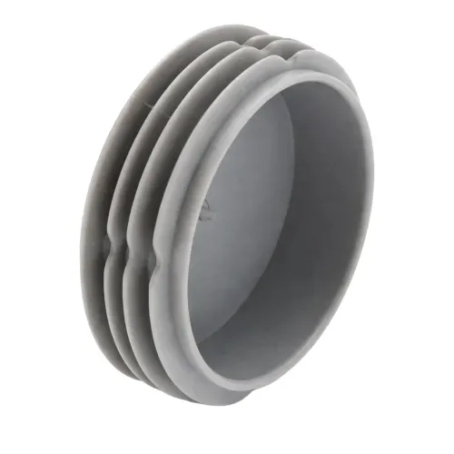 45mm Round Plastic Tube Insert - 3mm Thin Head (For 39-43mm Tube) 1-3mm Wall | Grey LDPE