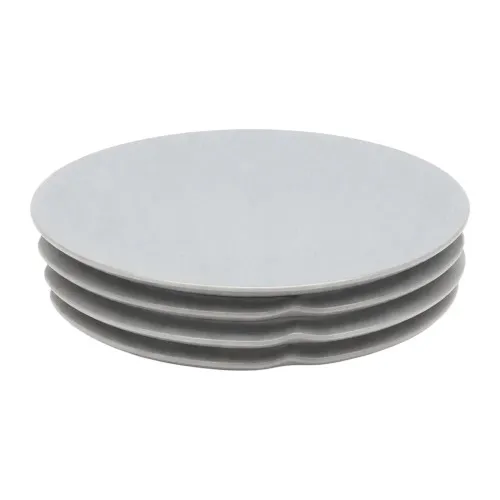 57.2mm Round Plastic Tube Insert - 3mm Thin Head (For 51.2-55.2mm Tube) 1-3mm Wall | Grey LDPE