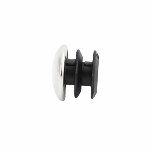 Round Tube Insert - To Fit 13mm Tube, Chrome, LDPE Plastic