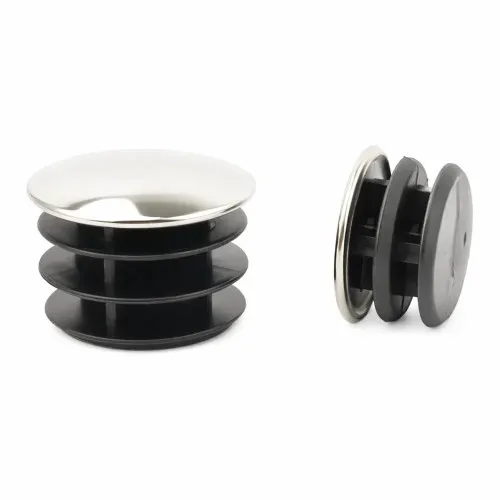 38mm Round Plastic Tube Insert (For 35mm Tube) 1.5mm Wall | Chrome LDPE