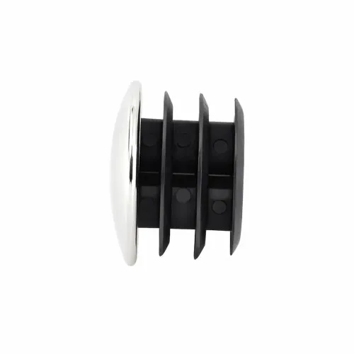 Round Tube Insert - To Fit 47mm Tube, Chrome, LDPE Plastic