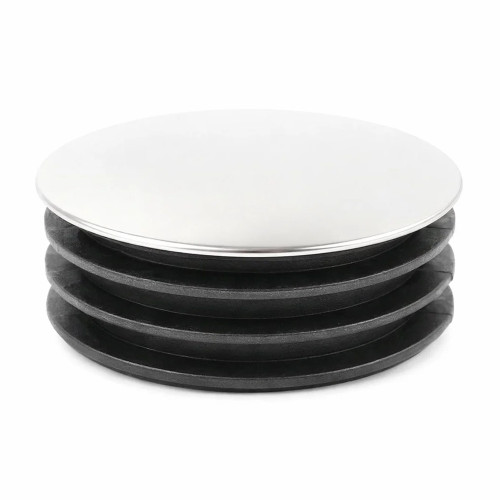 Round Tube Insert - To Fit 57mm Tube, Chrome, LDPE Plastic