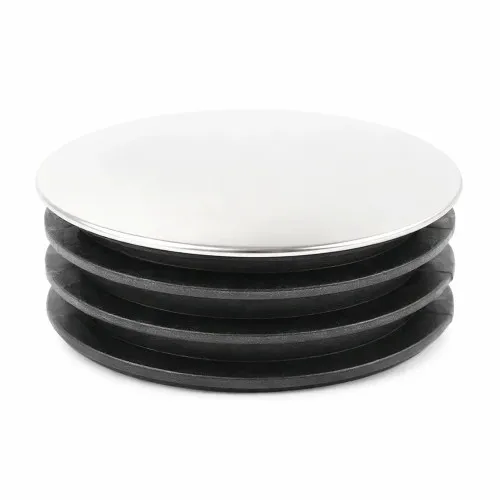 Round Tube Insert - To Fit 57mm Tube, Chrome, LDPE Plastic