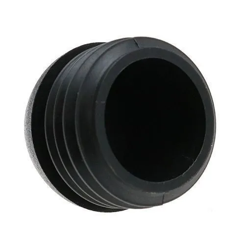 31.7mm Black Round Domed Tube Insert (To Fit 27.7-28.7mm Tube) - 1.5 - 2mm Wall - 15.5mm Head Height | LDPE